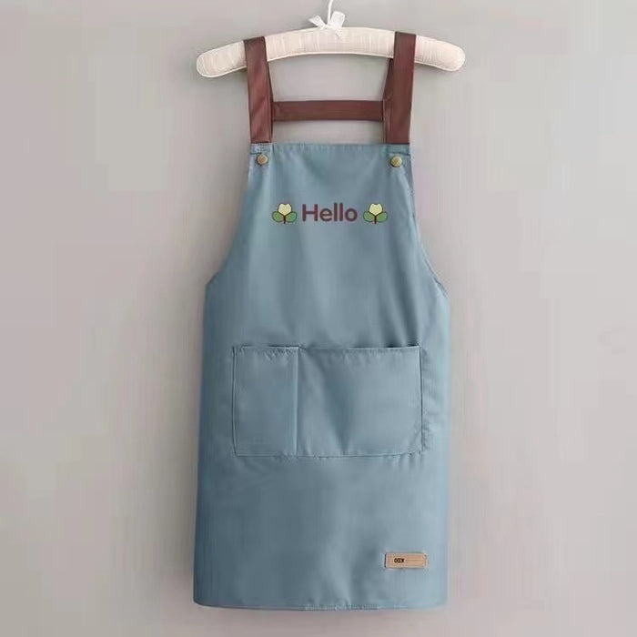 Home kitchen apron waterproof and oil resistant work wear summer thin