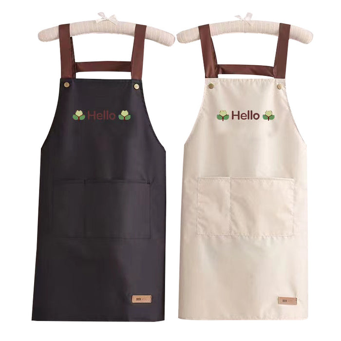 Home kitchen apron waterproof and oil resistant work wear summer thin