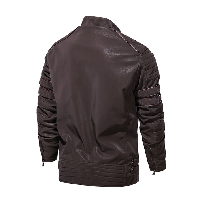 Männer Lederjacke Motorrad PU Männer Jacken