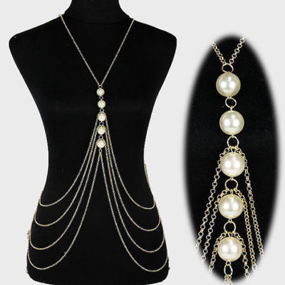 Perlenkette Körperschmuck