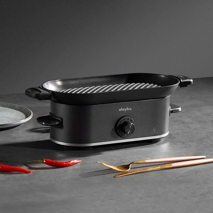 220-V-Elektro-BBQ-Grill, rauchlose Elektro-Grillpfanne, Mini-Grillpfanne