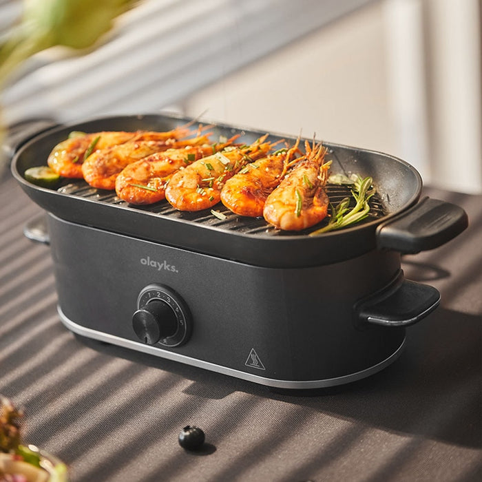 220-V-Elektro-BBQ-Grill, rauchfrei, elektrische Bratpfanne, Mini-Raclette