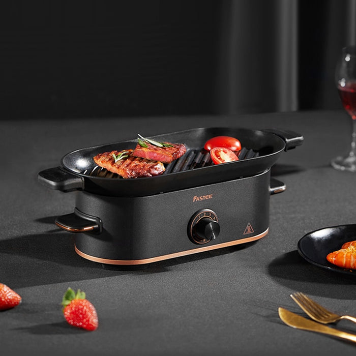 220 V Elektrogrill Rauchfreier Grill Elektrische Grillpfanne Küchengrillpfanne