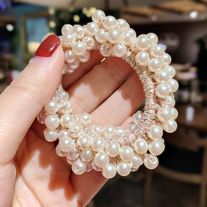 Mädchen Perle Kopfschmuck Schmuck Haargummi