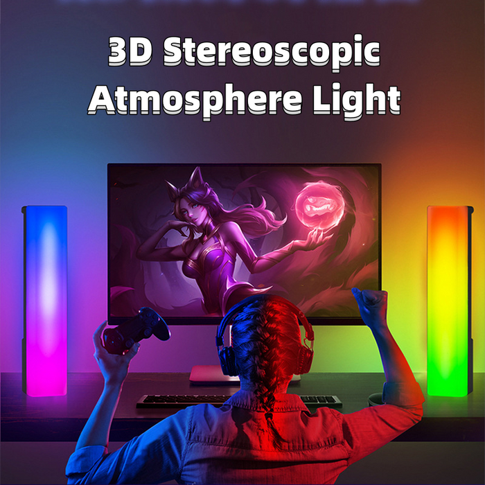 3D RGB-Licht Pick-up Tischplatte Ambiente Lampe bunte Musik sprachgesteuerte Rhythmus Licht Home Decor für PC-Spiel für Urlaub Geschenke