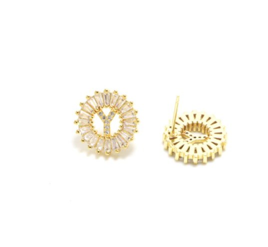 Mode Brief Ohrringe für Frauen Gold Ohrstecker Schmuck