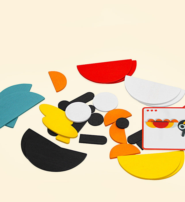 Tangram Jigsaw 3D Tiere Puzzle Kinder Holzspielzeug für Kinder Spiele kreative Puzzles frühes Lernen Lernspielzeug