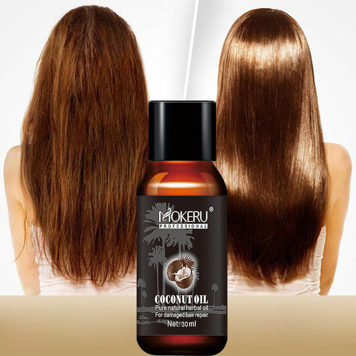 Kokosnussöl reparieren kräuseln reparieren Schäden Haarpflege Essenz Haar