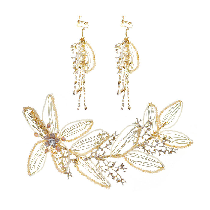Schmuck Perle Blume Kopfschmuck