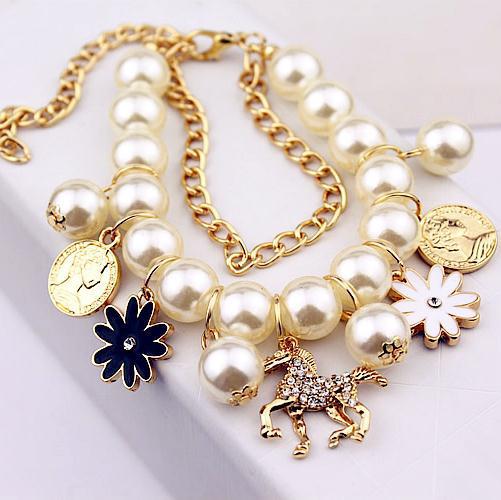 Perle Blume Armband Schmuck
