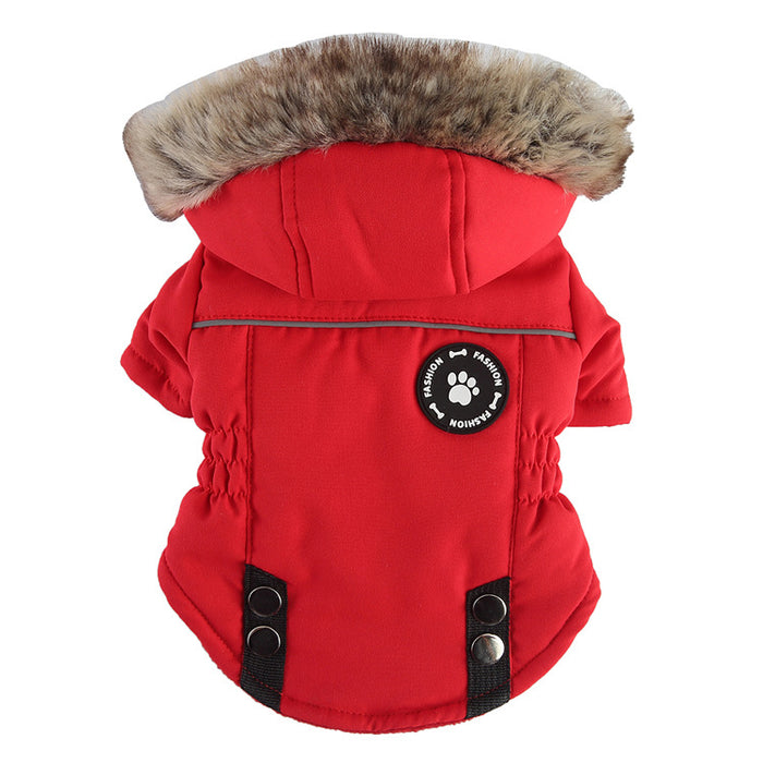 Haustier Winter Baumwolle Hundekleidung Zipper Jacke Hund Zubehör