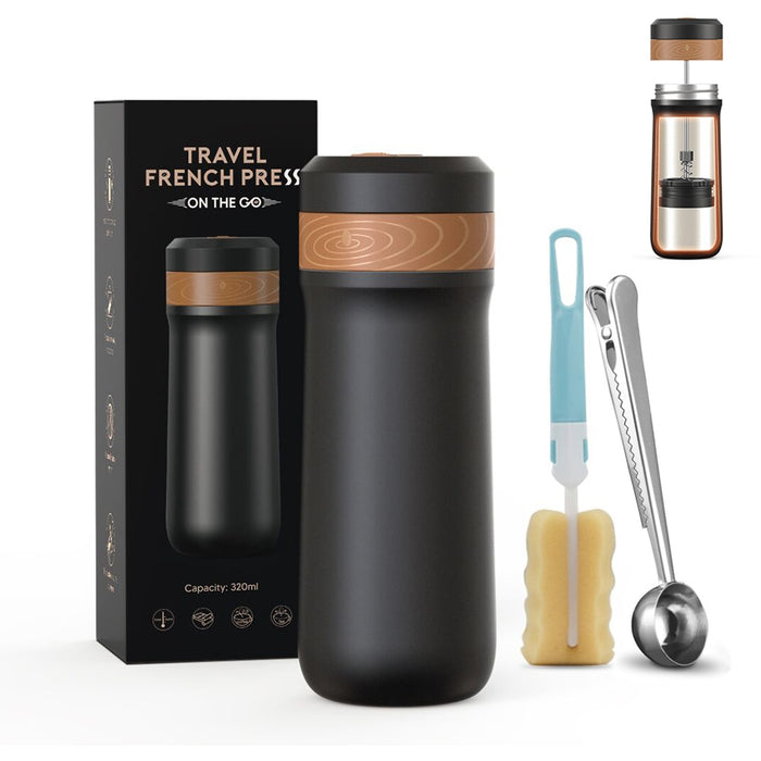 Portable Stainless Steel 320ml French Press Tea Coffee Maker