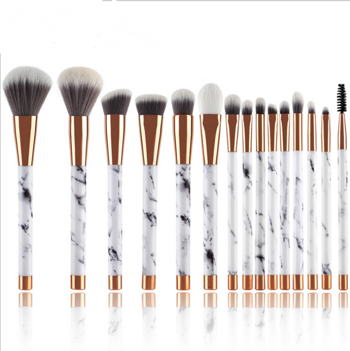 11 Sätze von Marmor Make-up-Pinsel mit Make-up-Pinsel Schönheit Make-up Kit 11 Make-up-Pinsel-Sets