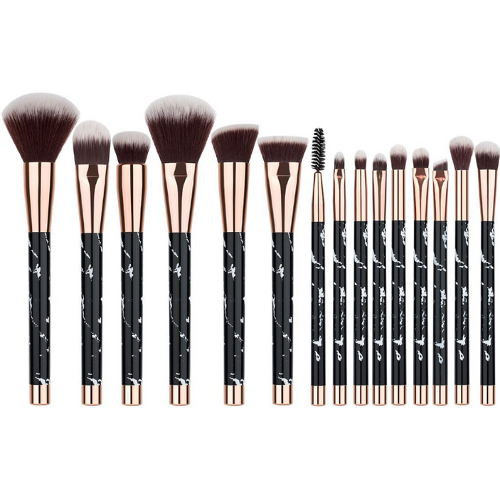 11 Sätze von Marmor Make-up-Pinsel mit Make-up-Pinsel Schönheit Make-up Kit 11 Make-up-Pinsel-Sets