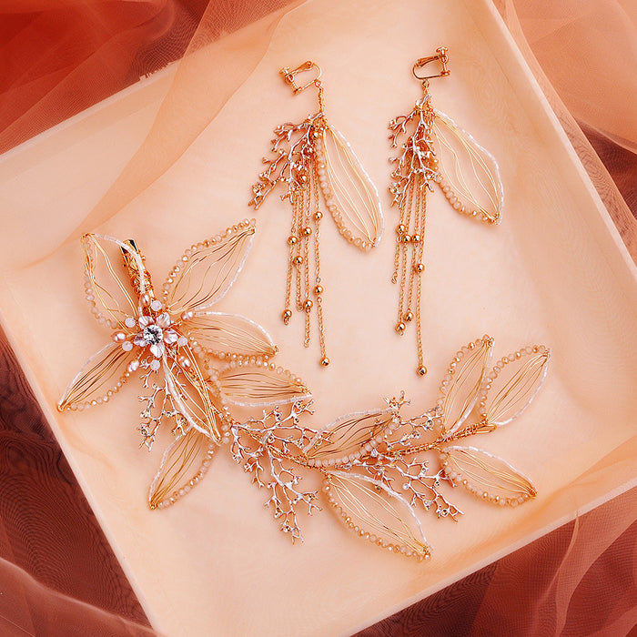 Schmuck Perle Blume Kopfschmuck