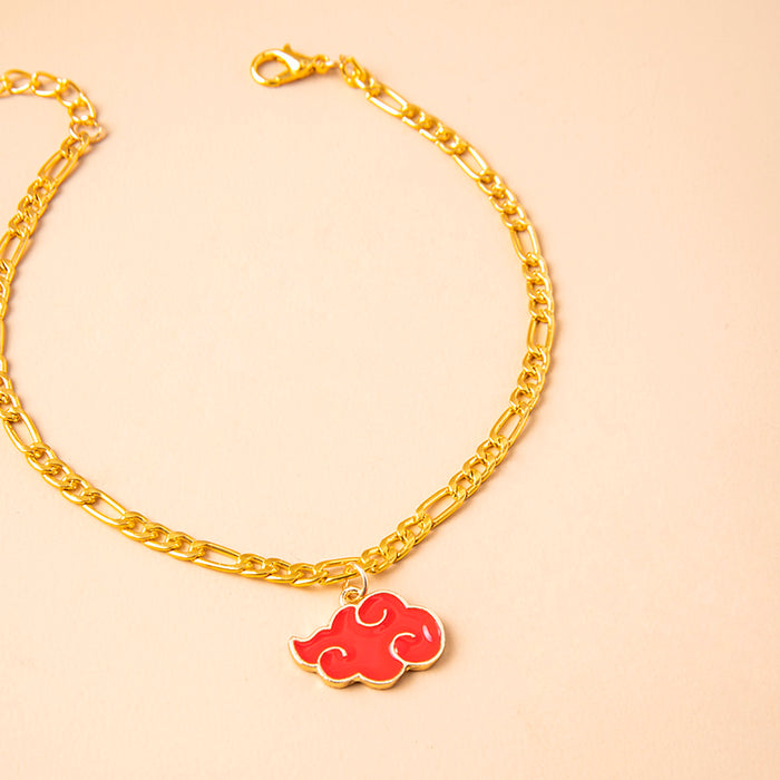 Rote Wolke Charms Fußkettchen Fußschmuck für Frauen