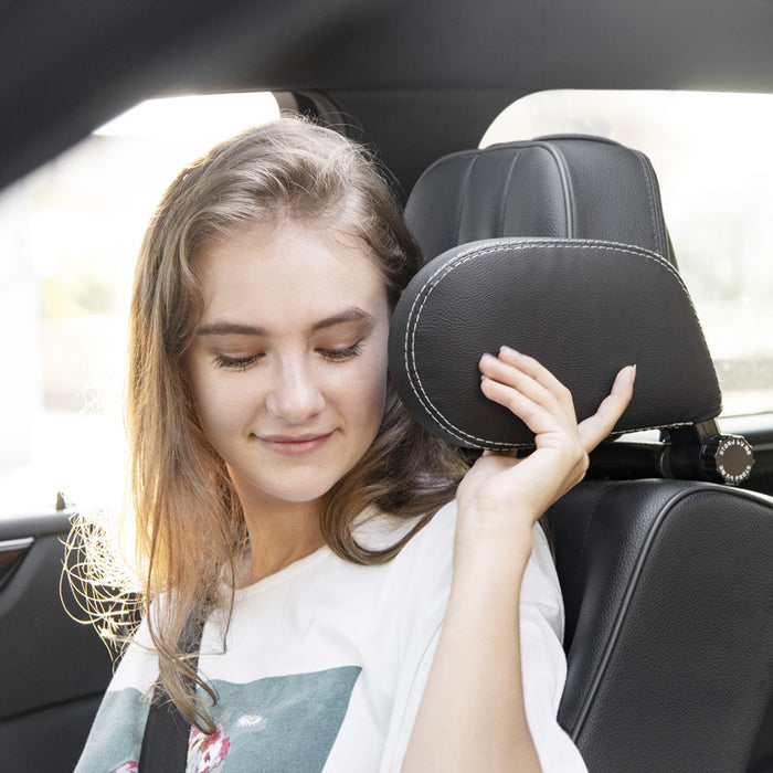 Auto Kopfstütze Kissen Sleep Adjustable Side Car Soft Travel Seat Headrest Auto Leder Support Neck Pillow Cushion Autozubehör