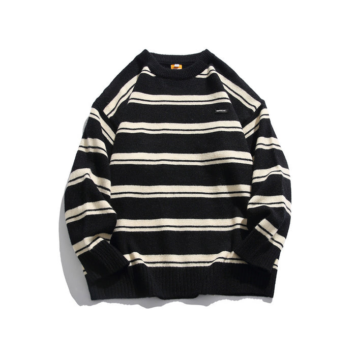 Winter Pullover trendige gestreifte Pullover für Männer und Frauen Winterkleidung für Paare