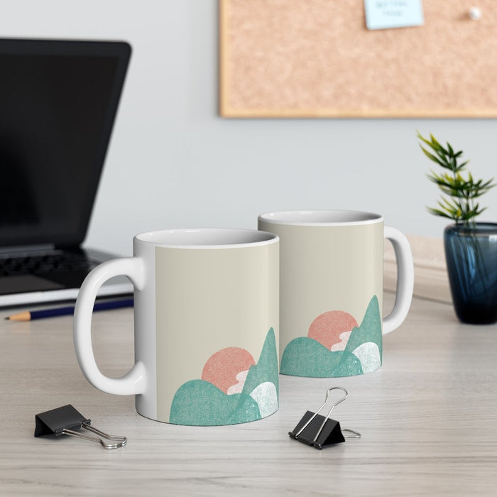 Abstract landscape coffee tea cup