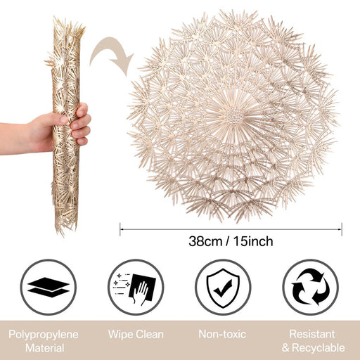 4/8pcs Pvc Löwenzahn hohl Nordic Style rutschfest Küche Tischset
