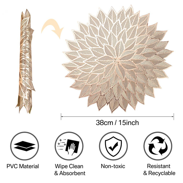 4/8pcs Pvc Löwenzahn hohl Nordic Style rutschfest Küche Tischset