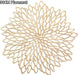 4/8pc Gold Silber Pvc Tischset Essen 38 cm Tischset Waschbar Blume