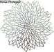 4/8pc Gold Silber Pvc Tischset Essen 38 cm Tischset Waschbar Blume