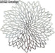 4/8pc Gold Silber Pvc Tischset Essen 38 cm Tischset Waschbar Blume