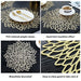 4/8pc Gold Silber Pvc Tischset Essen 38 cm Tischset Waschbar Blume