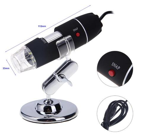 TRAGBARES USB DIGITALES ELEKTRONISCHES MIKROSKOP 8 LED LUPE 1000X VIDEO KAMERA REPARATURWERKZEUG USB GADGET