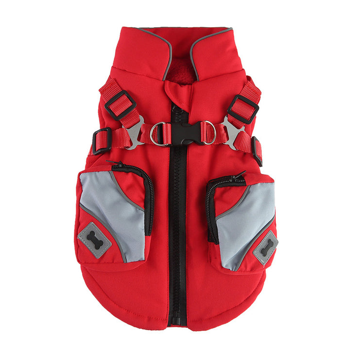 Haustier Winter Baumwolle Hundekleidung Zipper Jacke Hund Zubehör