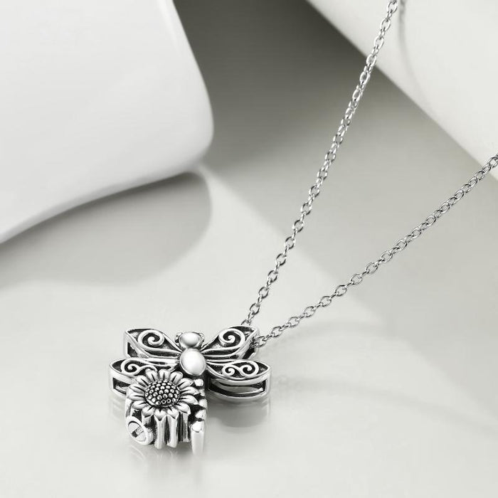 Dragonfly Kremation Halskette Schmuck für Asche Sterling Silber für Frauen