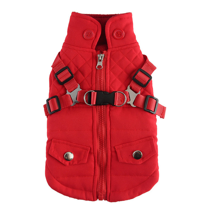 Haustier Winter Baumwolle Hundekleidung Zipper Jacke Hund Zubehör