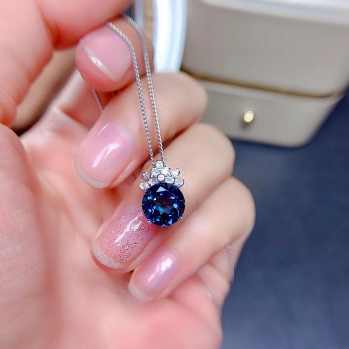 Schmucksets für Frauen London Blaue Steine Anhänger Halsketten