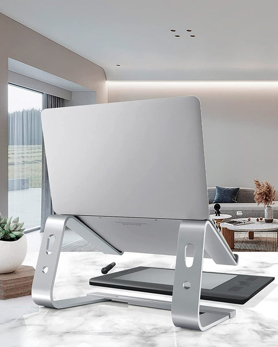 Laptop-Ständer, Computer-Ständer für Laptop, Aluminium Laptop Riser, Ergonomischer Laptop-Halter Kompatibel mit MacBook Air Pro, Dell XPS, Mehr 10-17 Zoll Laptops Arbeit von zu Hause