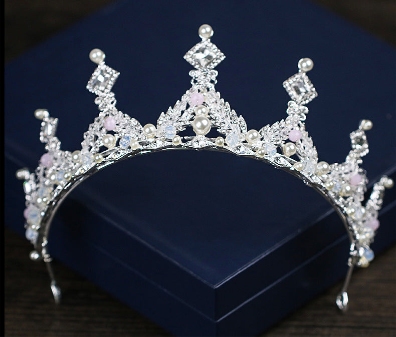 Legierung Perle Diamant Brautschmuck Krone