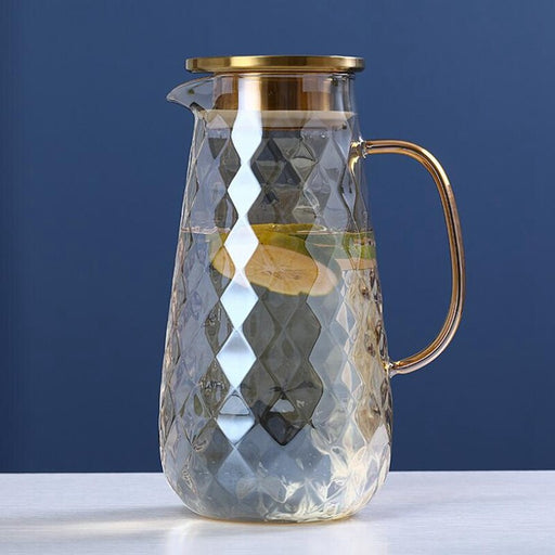 54oz Glaskrug mit Deckel Eisteekrug Wasserkrug heißes kaltes Wasser