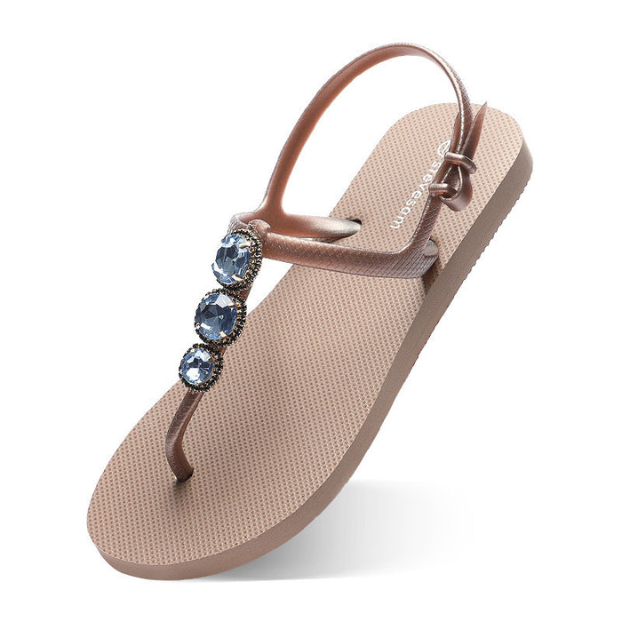 Sandal slippers wear flat bottom herringbone slippers for women