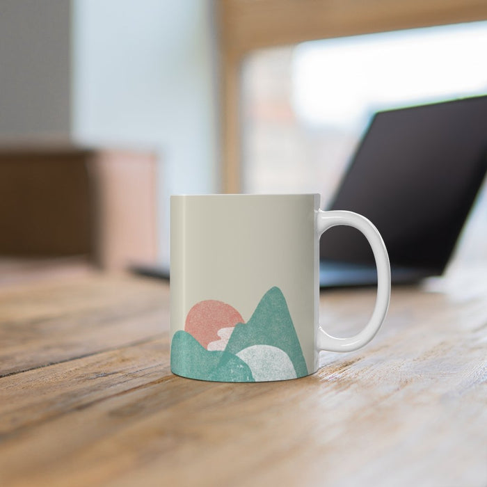 Abstract landscape coffee tea cup