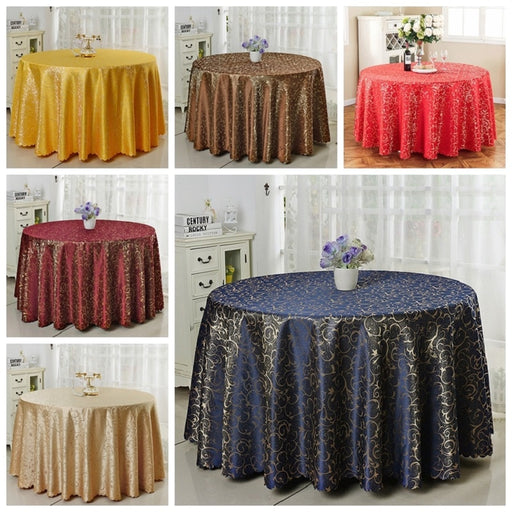 6 Farben Jacquard Tischdecke Abdeckung Damastmuster für Hochzeitshotel