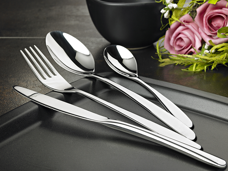 32-teiliges Besteckset aus Edelstahl, Messer, Gabel, Löffel, Teelöffel