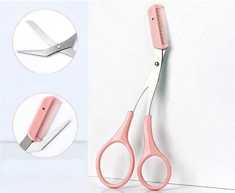 Augenbraue Trimmen Messer mit Kamm gekrümmt Mond Klein Beauty Supplies Gadgets