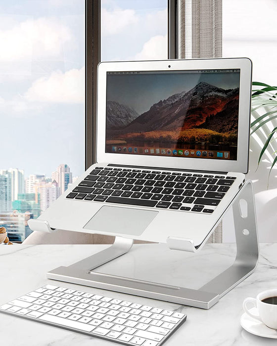 Laptop-Ständer, Computer-Ständer für Laptop, Aluminium Laptop Riser, Ergonomischer Laptop-Halter Kompatibel mit MacBook Air Pro, Dell XPS, Mehr 10-17 Zoll Laptops Arbeit von zu Hause