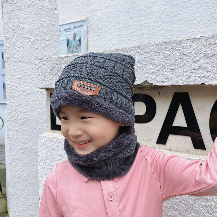 Winter Beanie Mütze Schal Set Warme Strickmütze Dickes Fleece gefüttert Wintermütze Halswärmer für Männer, Frauen & Kinder