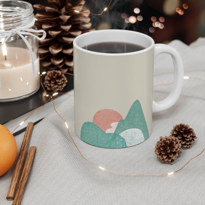 Abstract landscape coffee tea cup
