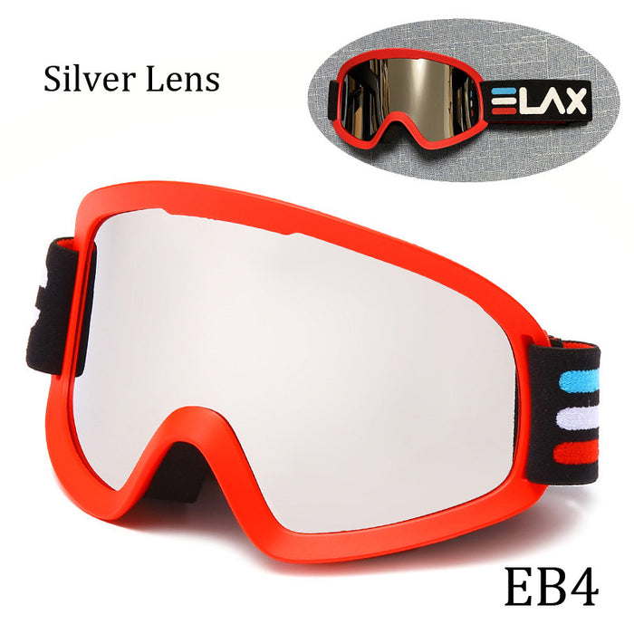 Drei Tropfen einer doppelschichtigen Anti-Beschlag-Skibrille für den Outdoor-Sport