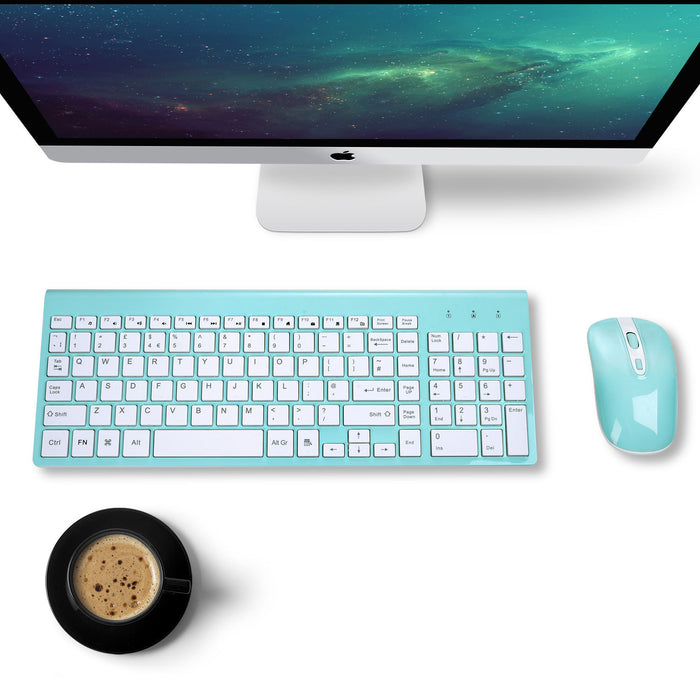 Mode drahtlose Tastatur Maus Set 2.4G dünn Desktop Laptop Zubehör