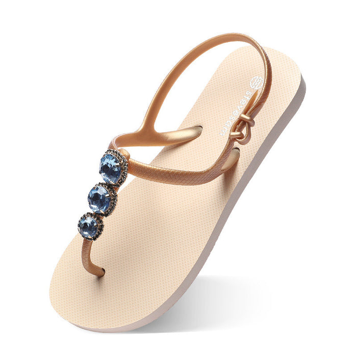 Sandal slippers wear flat bottom herringbone slippers for women