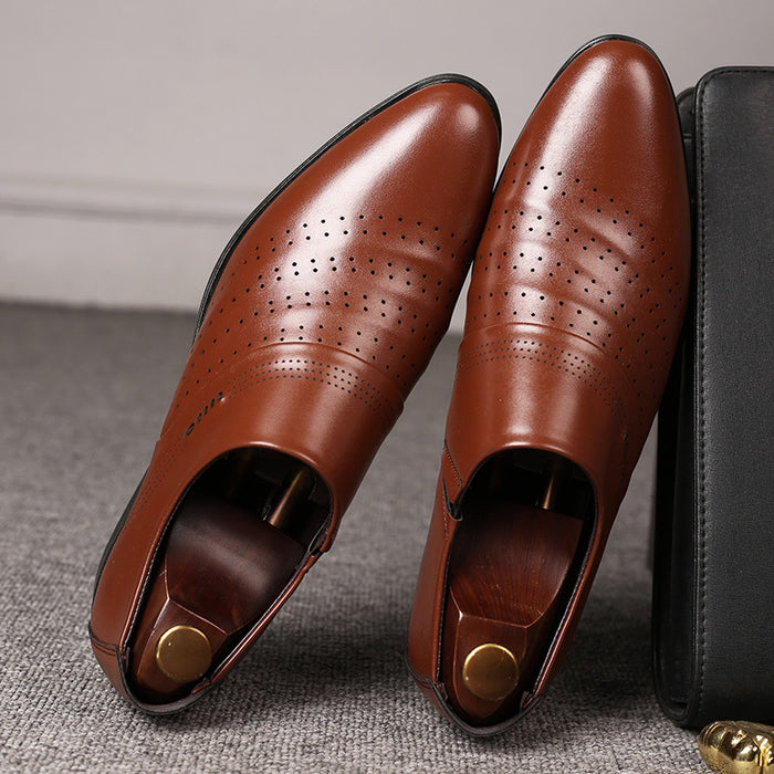 Casual Pointed Toe Shoes Men Leather Shoes Men