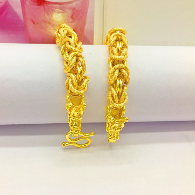 Goldarmband für Männer vergoldet 24K Simulation Schmuckarmband